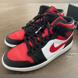 Jordan Men's Sneakers in Red, Black, and White